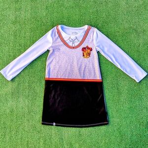 DAMAGED Harry Potter L/S Cosplay Gryffindor Girls M(7/8) Pajama Top Gown Shirt